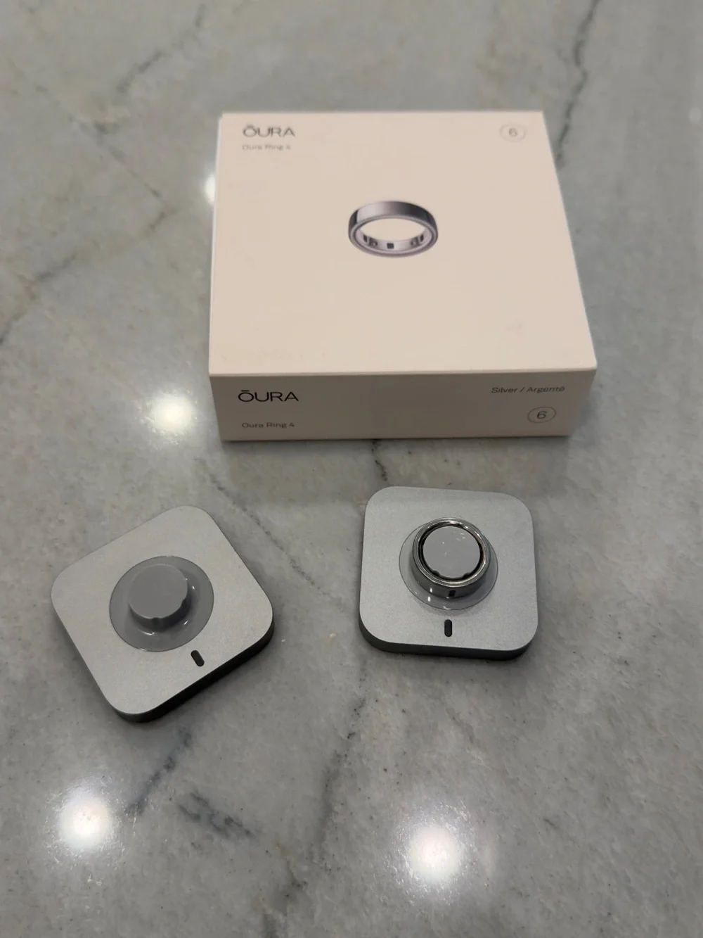 Oura Ring 4 Silver size 6